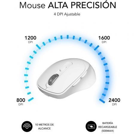 Subblim Comfort Ergo Dual Ratón Ergonómico Blanco Subblim Comfort Ergo Dual Ratón Ergonómico Blanco